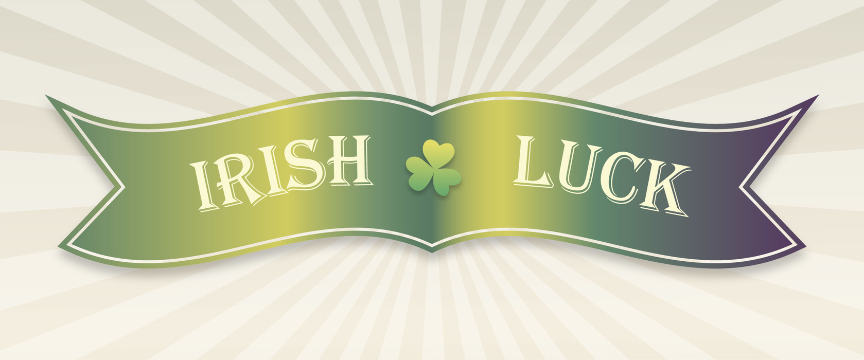 Irish Luck Ribbon Banner
