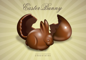 7e5l0j2bei hatched chocolate easter bunny x 3