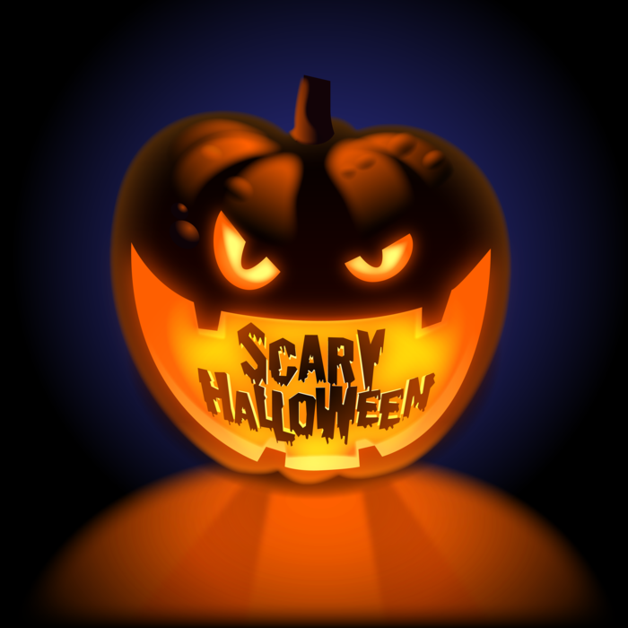 Scary Halloween Jack-o'-lantern