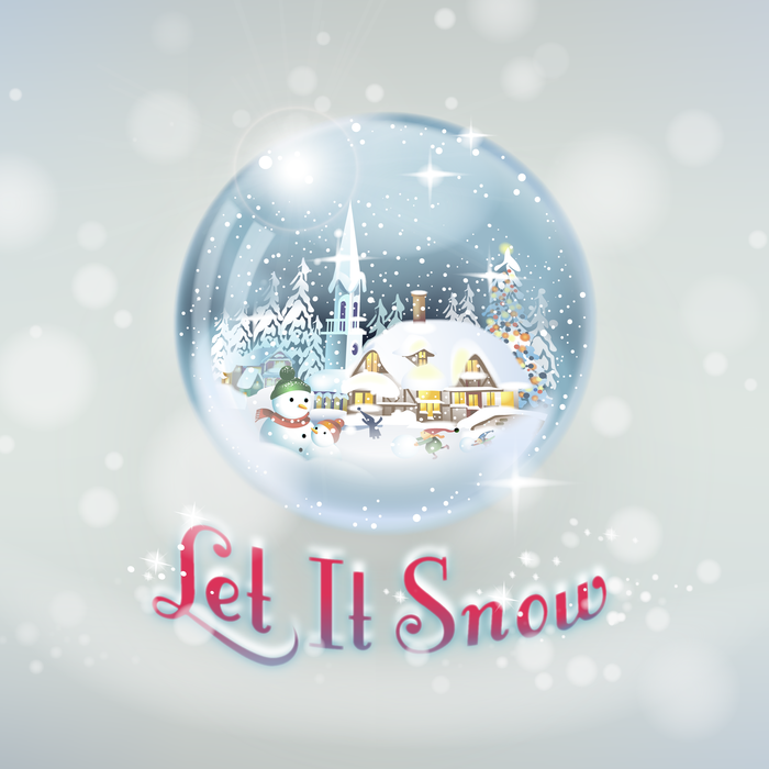 Let it Snow Winter Scene in a Snow Globe