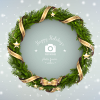Jhv36883l christmas wreath photo frame